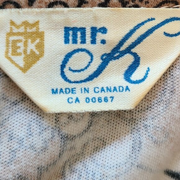 Vintage 70's Mr. K Button Up Floral Stretch Blouse - Picture 4 of 4